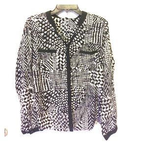 Button up printed top