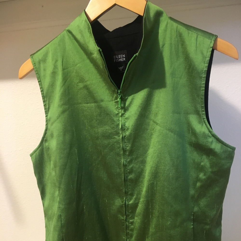 Eileen Fisher Silk Vest Jacket Size Small