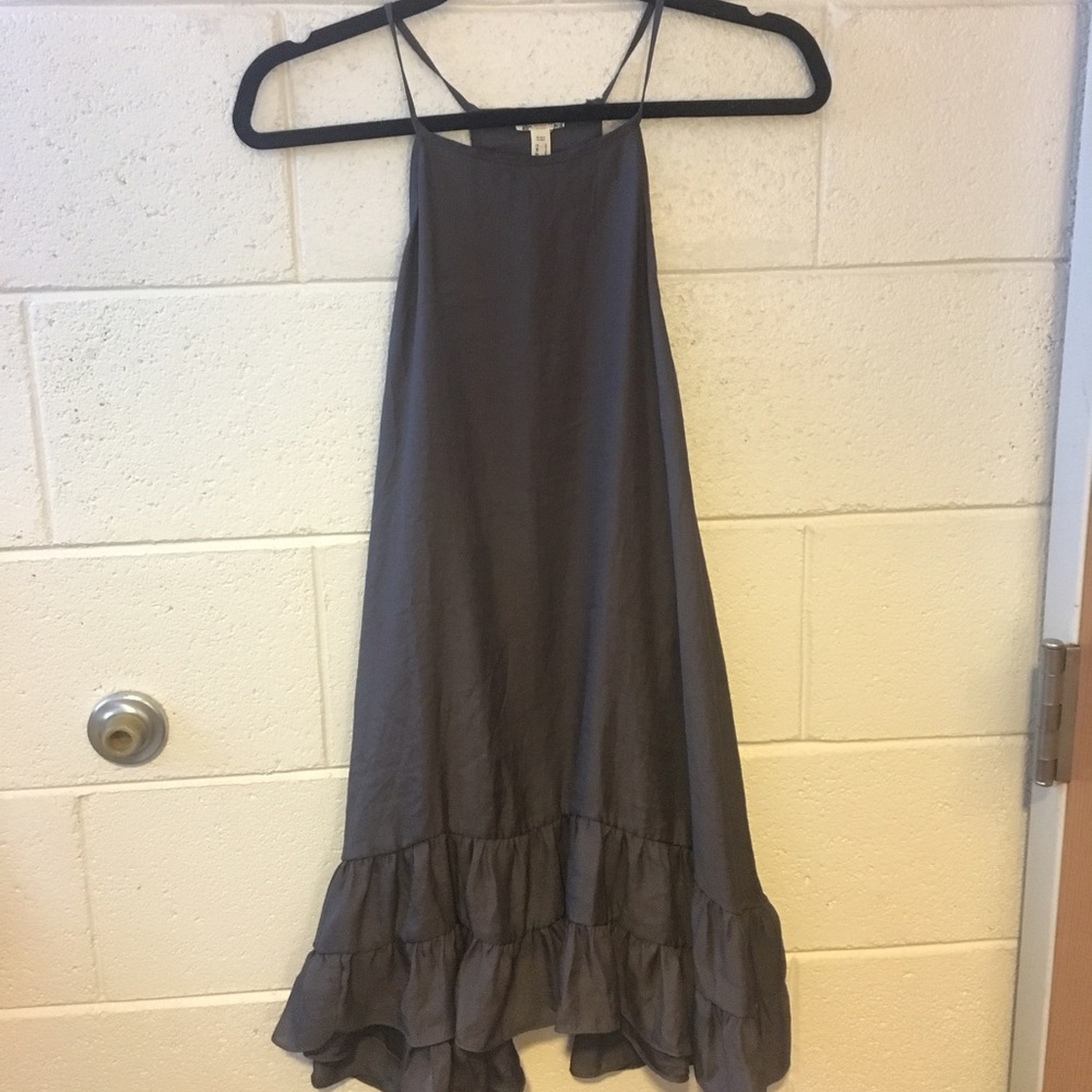 NWT Free People Gray Ruffle Dress