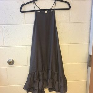 NWT Free People Gray Ruffle Dress
