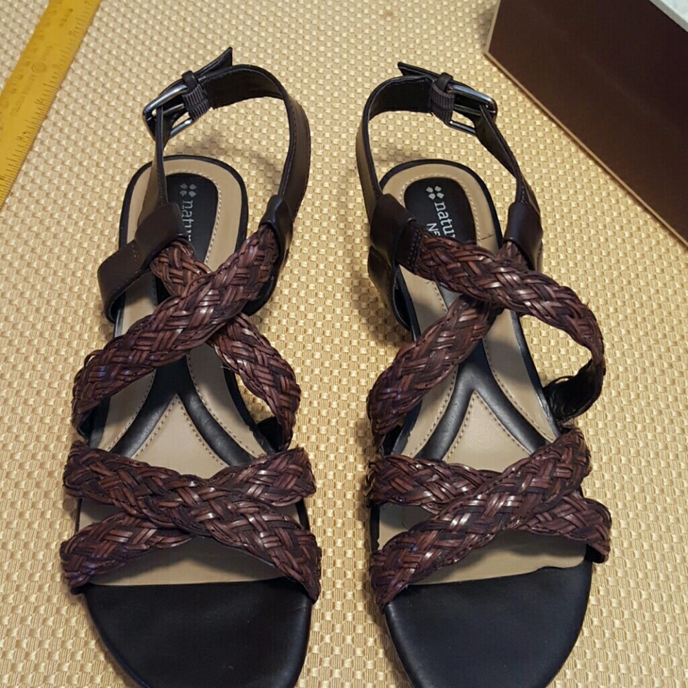 Naturalizer Brown Braided Sandals 7 NWT
