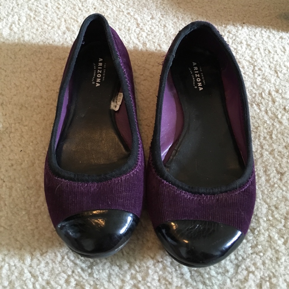 Purple platform Arizona brand shoes