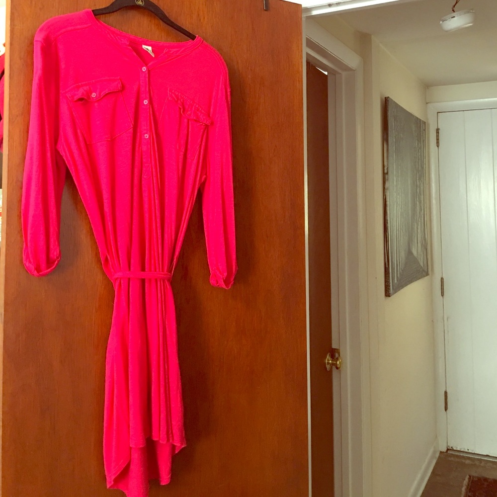 Pink Tunic with Belt Tie