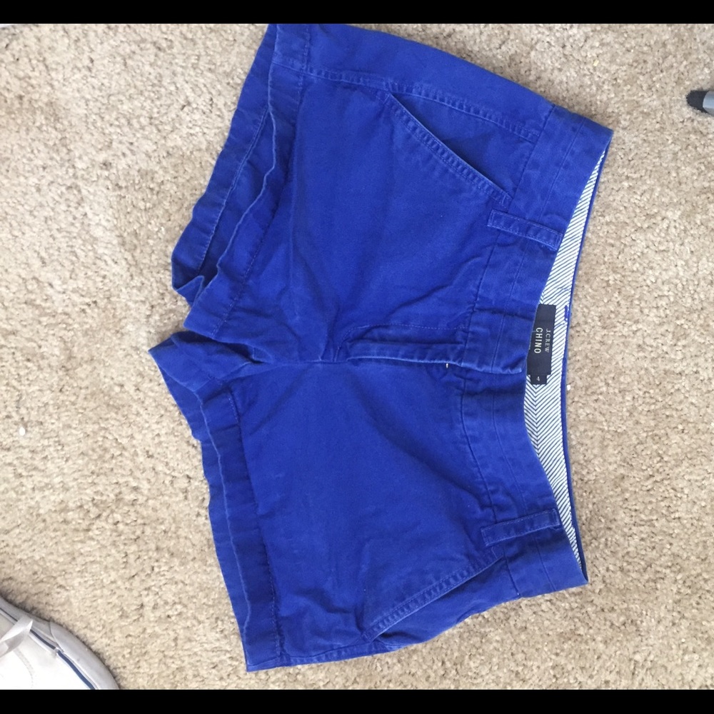 J. Crew 3 inch chino shorts in bright cobalt