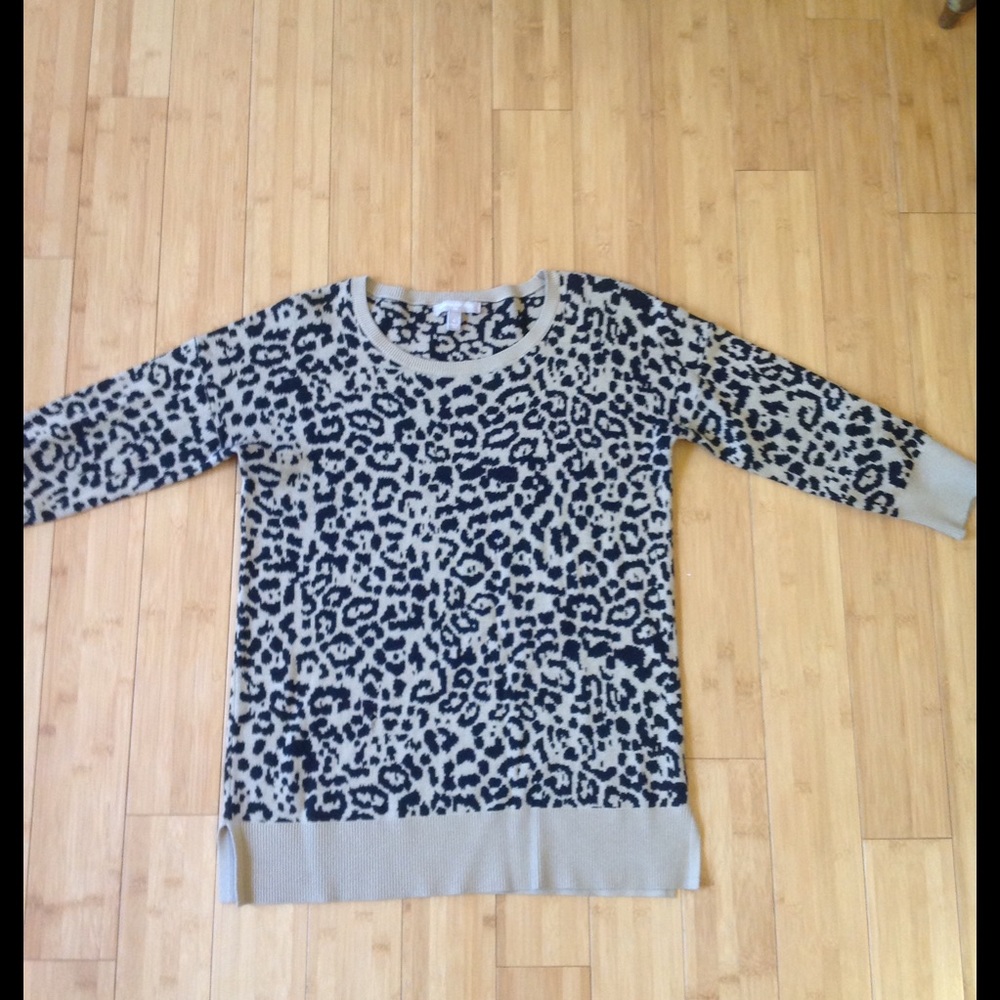 Banana republic animal print sweater.