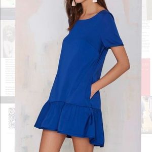 Nasty Gal blue drop waist dress!!! NWT