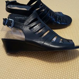 Franco Sarto Black Gladiator Style Sandals 7.5 NWO