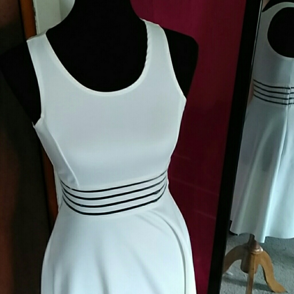 White Fit and Flare Dress