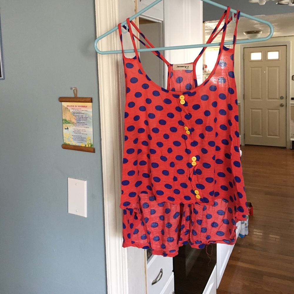 Cropped asymmetrical tank top