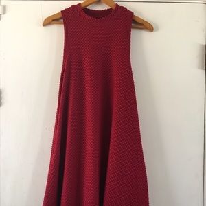 Anthropologie Red Shift Dress