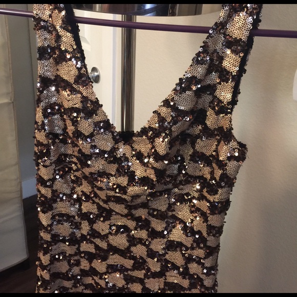 Kimikal XSmall Gold Mini Dress - Picture 2 of 5