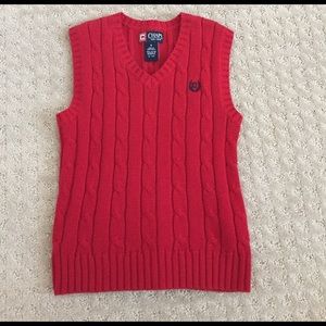 Chaps size 5 red sweater vest