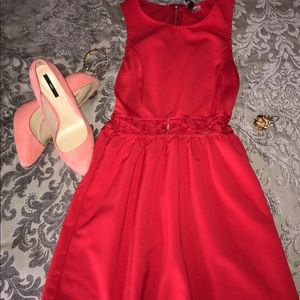 Red H&M short dress with cut outs
