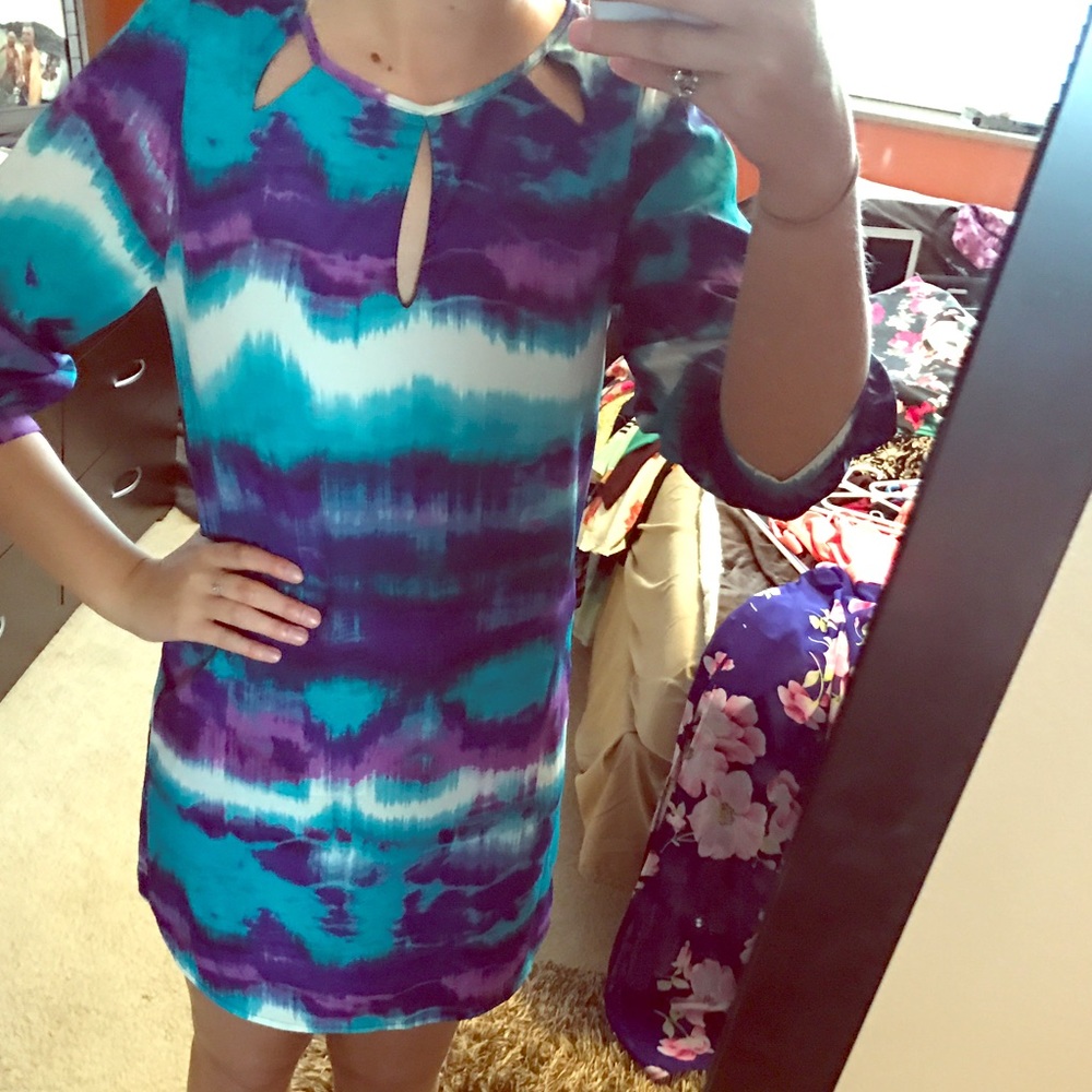 Colorful blue dress