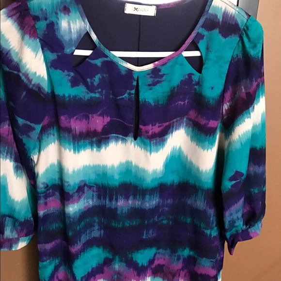 Colorful blue dress - Picture 2 of 4