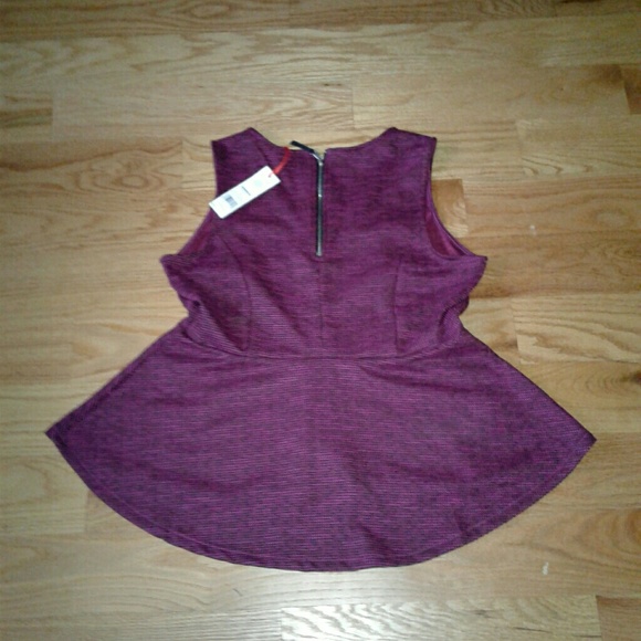 Tweed high low peplum top - Picture 4 of 4