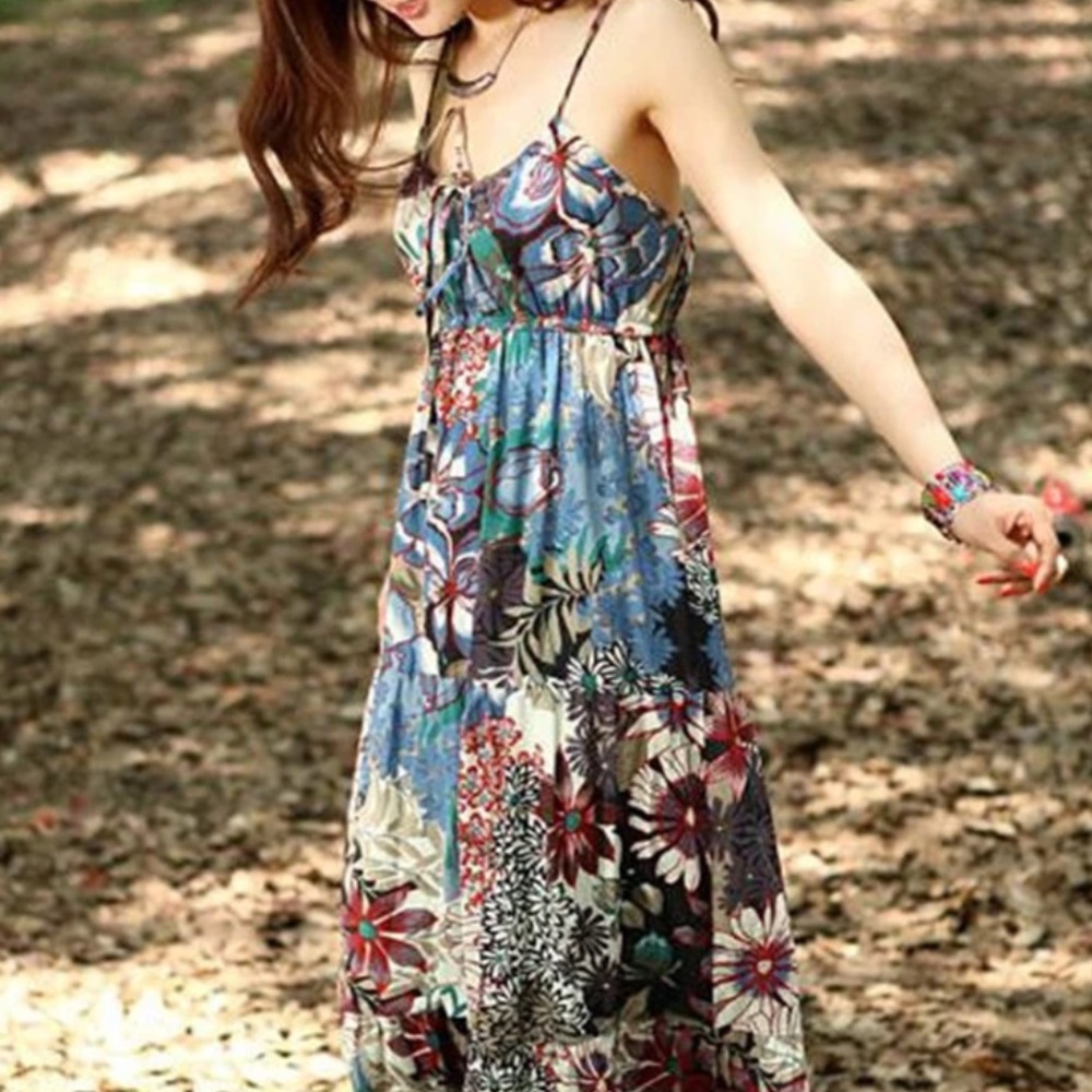 ❌SOLD❌Hippy Boho maxi dress - Picture 1 of 7