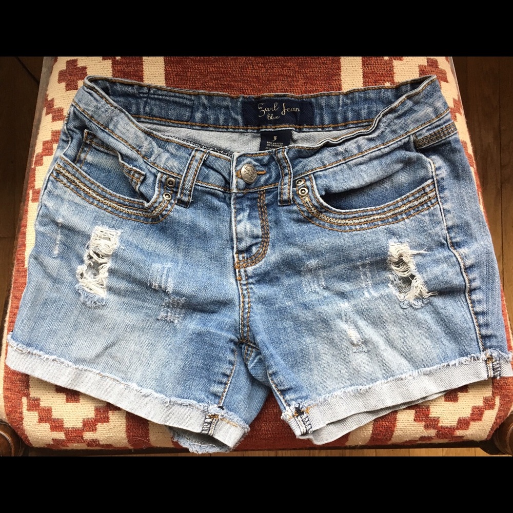 Jean shorts by Earl Jeans, semi-destroyed