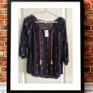 Arrow print blouse