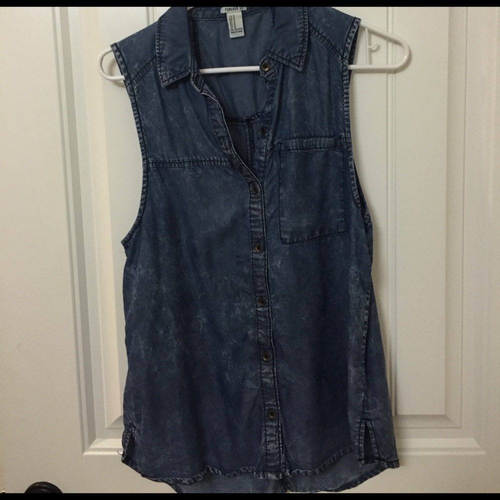 Chambray denim top