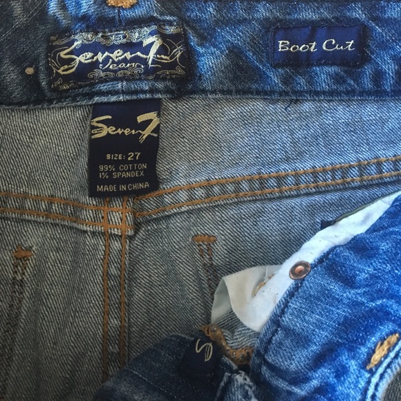 Ladies sz 27 SEVEN jeans SEXY low rise bootcut - Picture 7 of 7