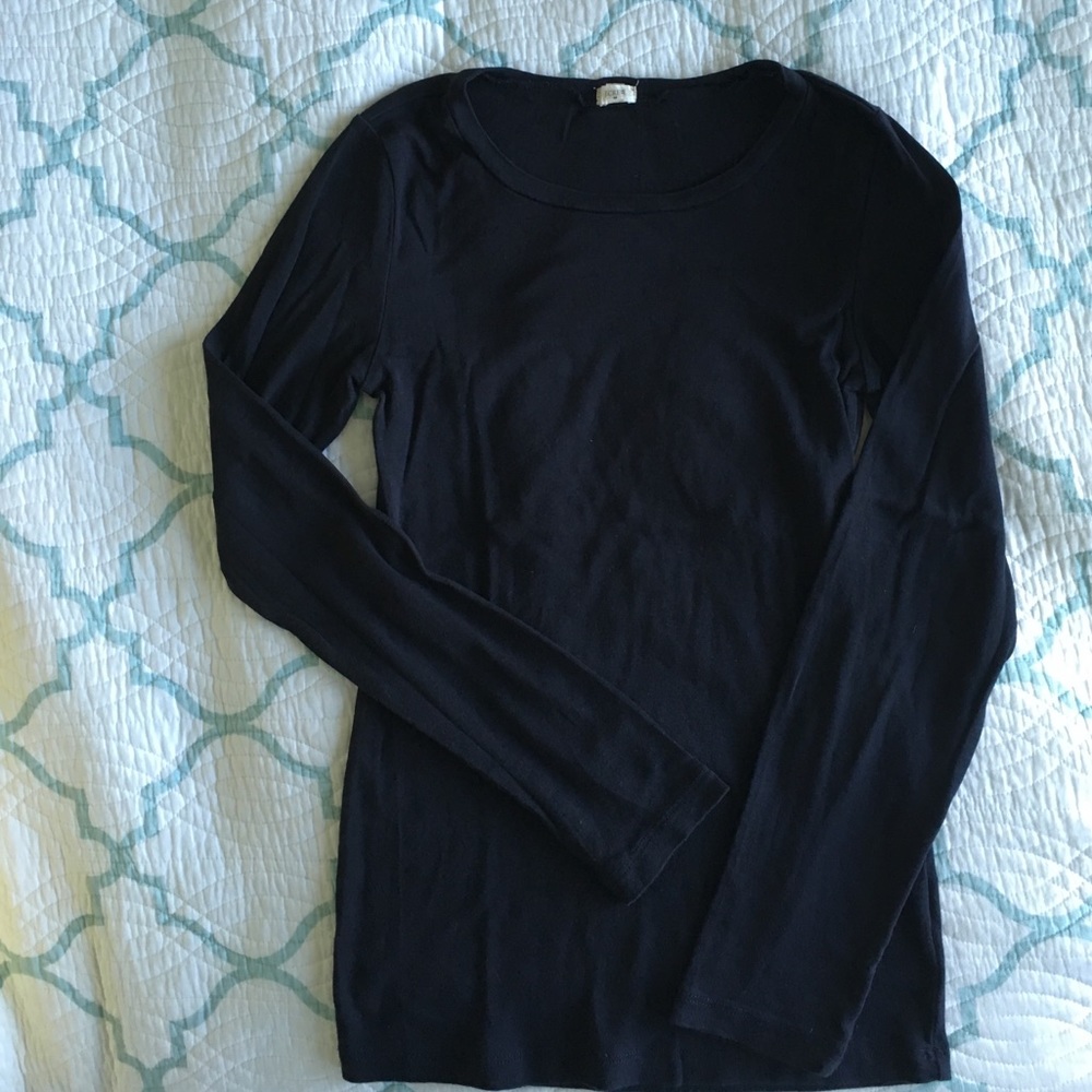 Navy J. Crew crewneck top