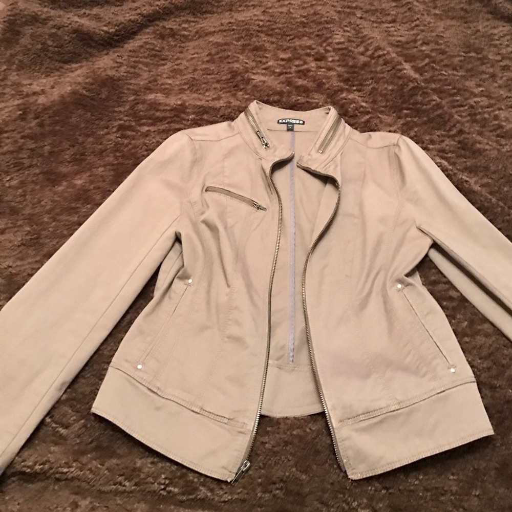 Moto jacket army/olive green size small