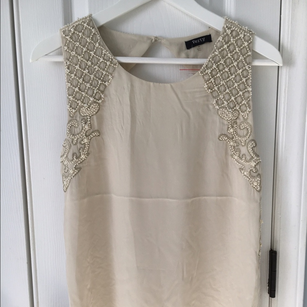 Champagne Beaded Blouse