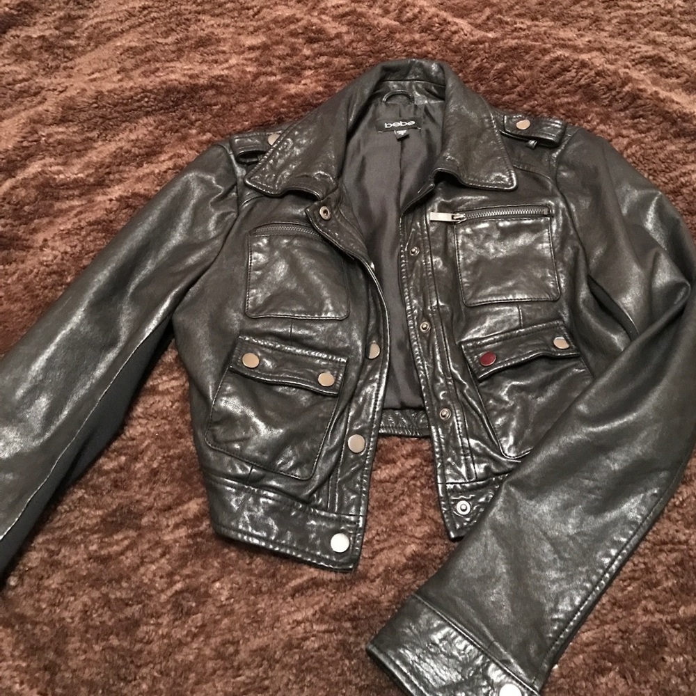 Leather Bebe jacket