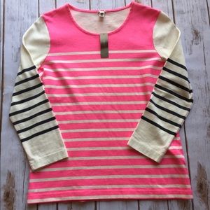 NWT J. Crew Striped Long Sleeve Top