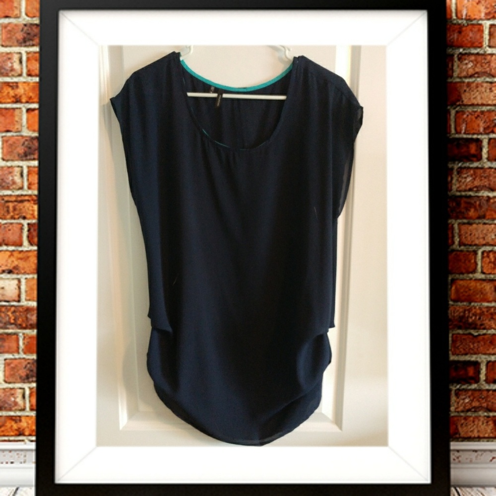 Chiffon pleated t shirt