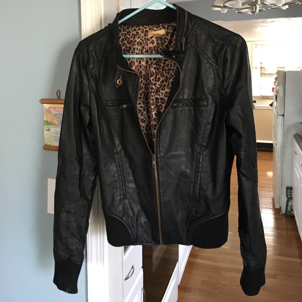 Fake leather jacket