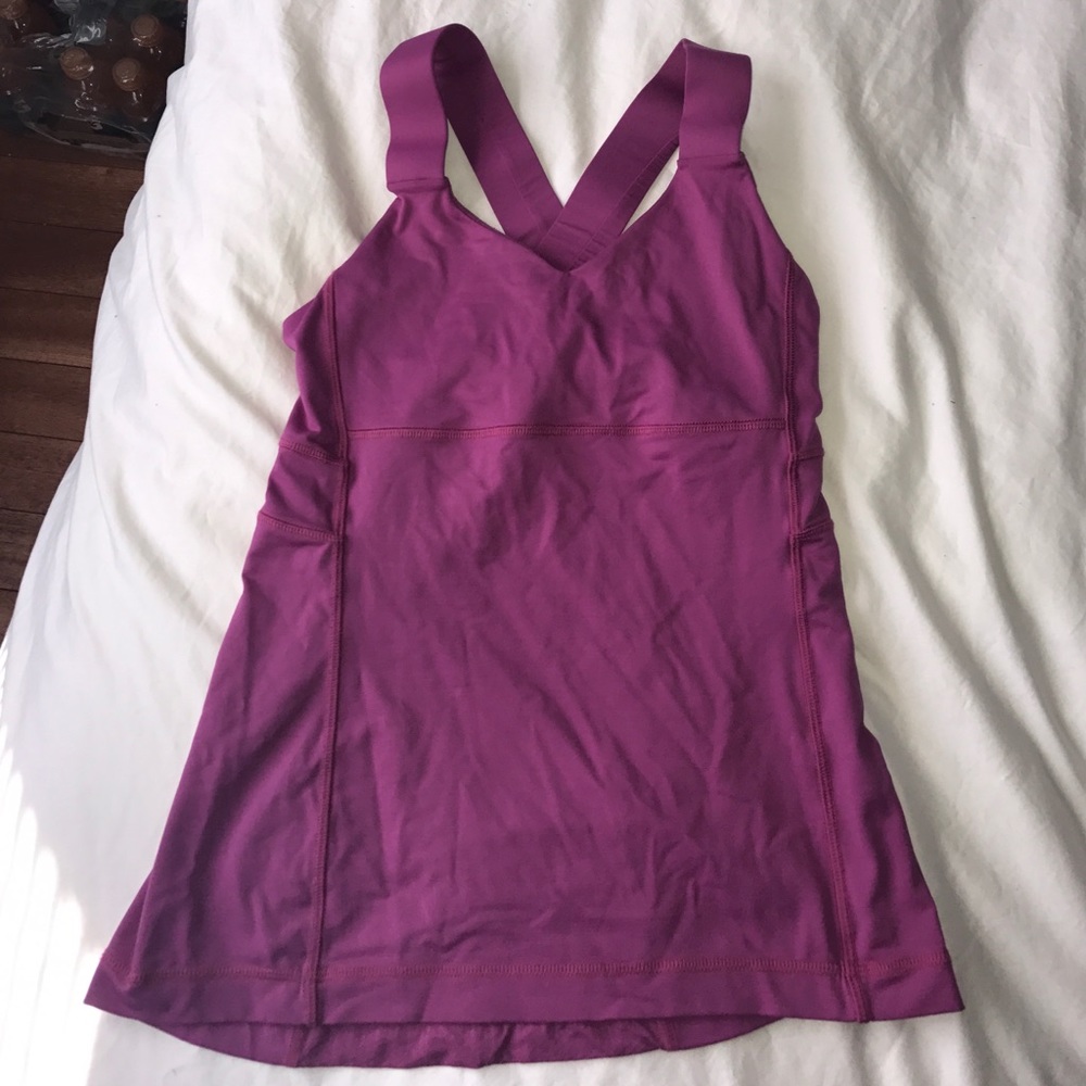 Purple Lululemon top.