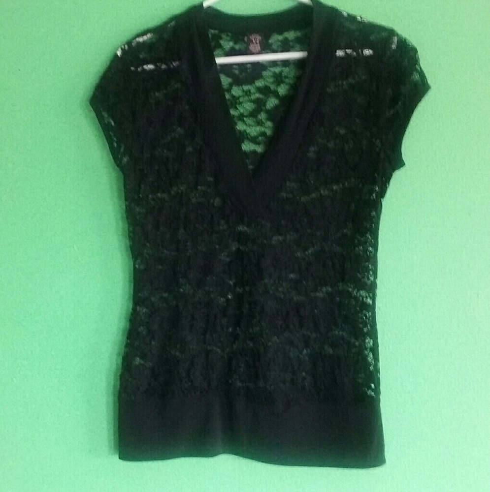 black lace top