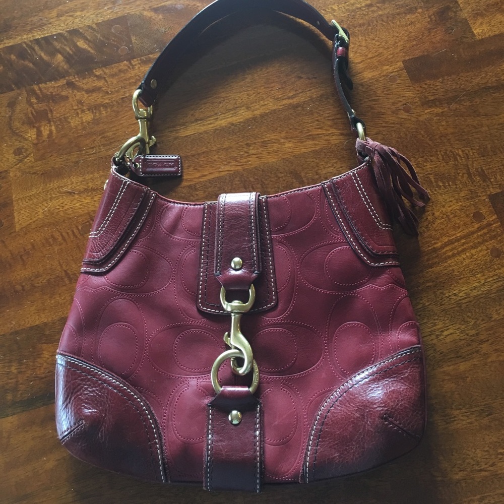 Red coach purse