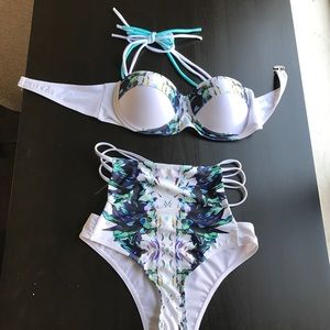 BRAND NEW high waisted printed bikini