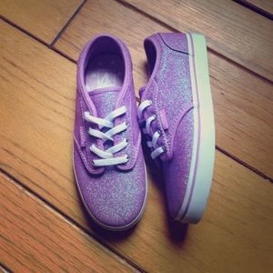 Lilac sparkle Vans Atwood sneakers