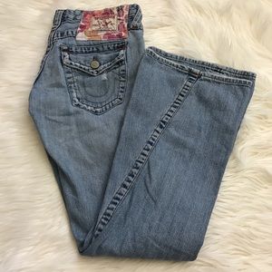 True Religion Woodstock Patchwork Distressed Jeans