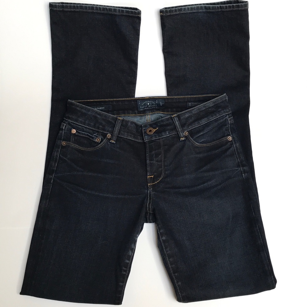 LUCKY BRAND Lolita Boot Candiani Blue Jeans 4/27 L