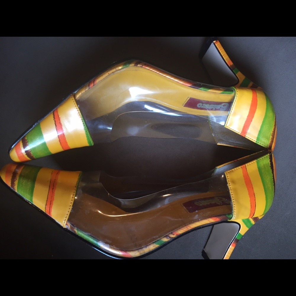 Yellow summer heels