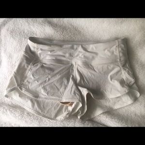 White Lululemon shorts