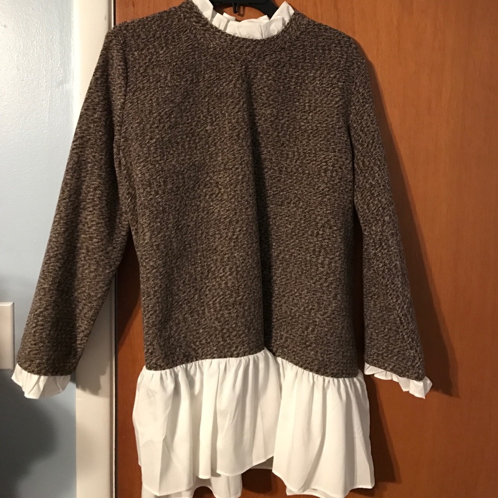 ASOS faux double layer sweater shirt