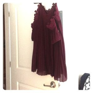 Lace off the shoulder dress