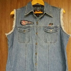 Women's Harley-Davidson Sleeveless Jean Shirt
