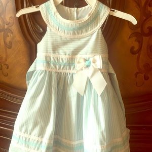 Baby blue and white size 2 toddler dress/ 2t
