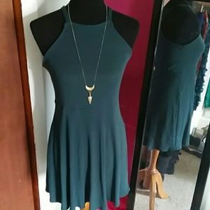 Emerald High Neck Dress