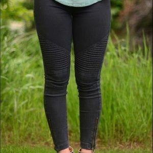Buelah black moto leggings- size 6/8