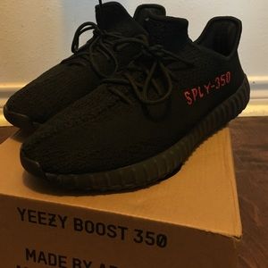 Black / Red Yeezy v2 350