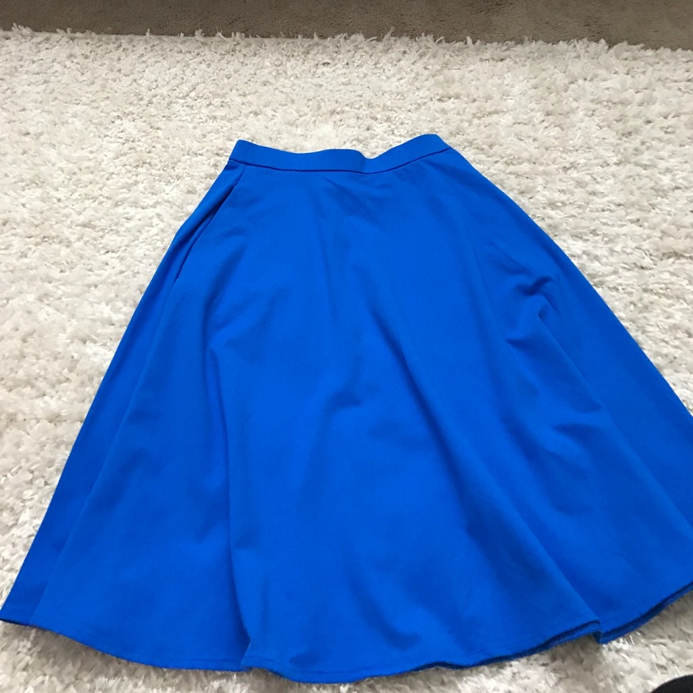 Royal blue skirt