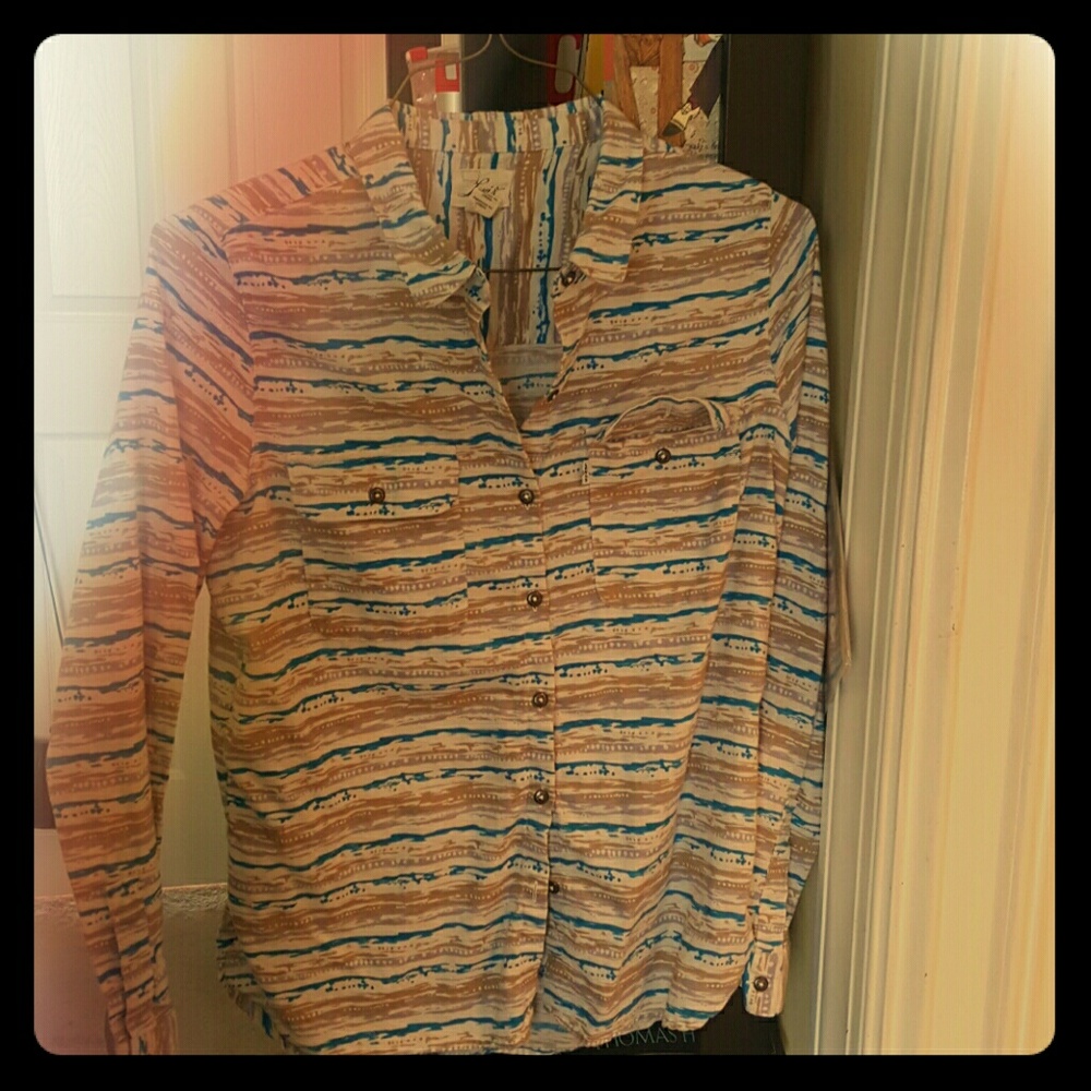 Abstract Peter Pan top